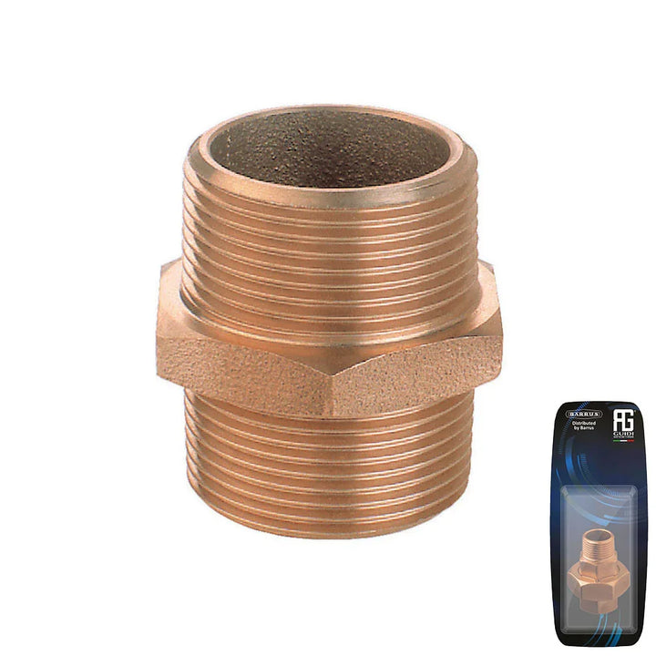 Guidi Bronze Nipple M-M 25.4 mm (1 in) BSPT Retail Pack | 4Boats