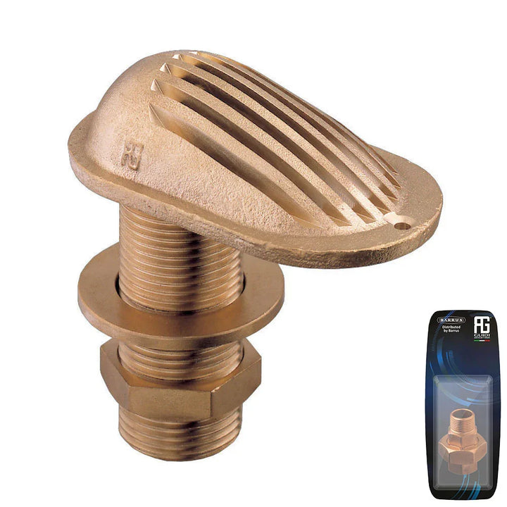 Guidi Brass Grated Water Intake 31.8 mm (1/4 in) - Retail Pac | 4Boats