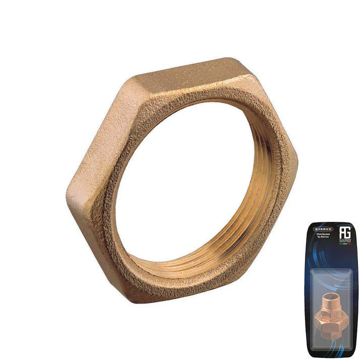 Guidi Brass Hex Nut Light Series 3/4 in - Retail Pack | 4Boats