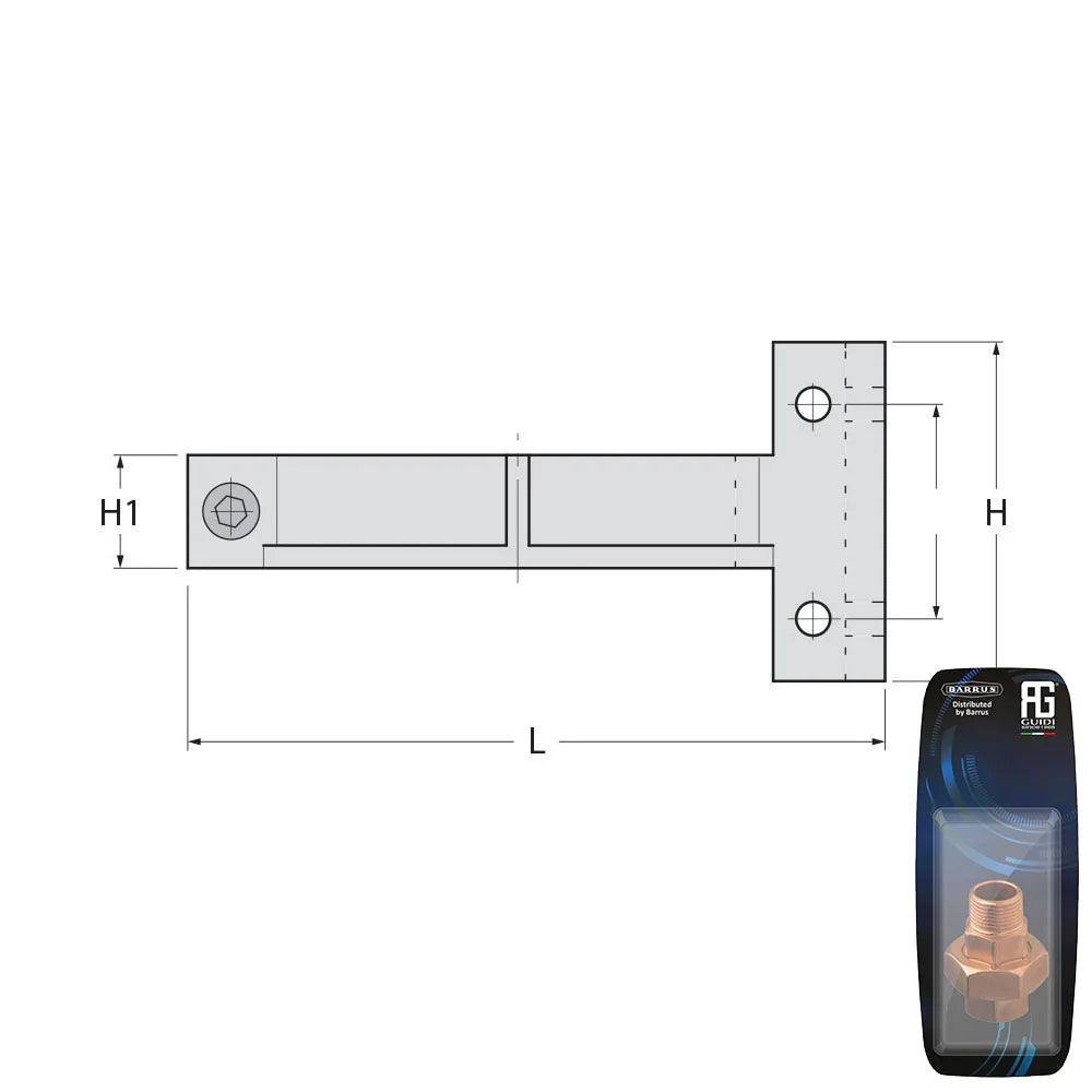 Guidi Nylon Holding Bracket - 1158 & 1160 Water Strainers | 4Boats