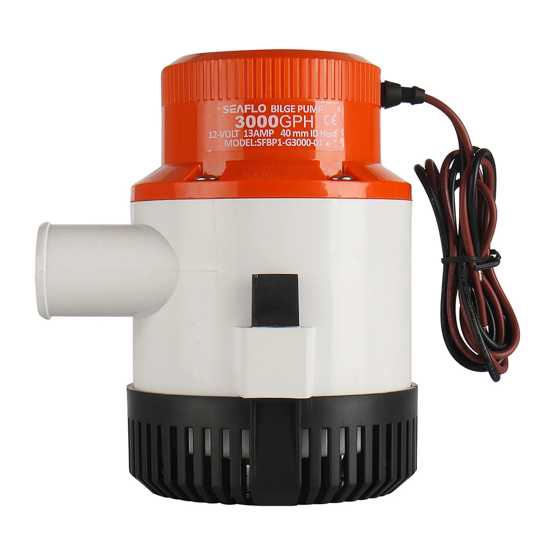 Seaflo 12V 3000GPH Marine Bilge Pump Non-Auto Submersible SFBP1-G3000-01 Boat