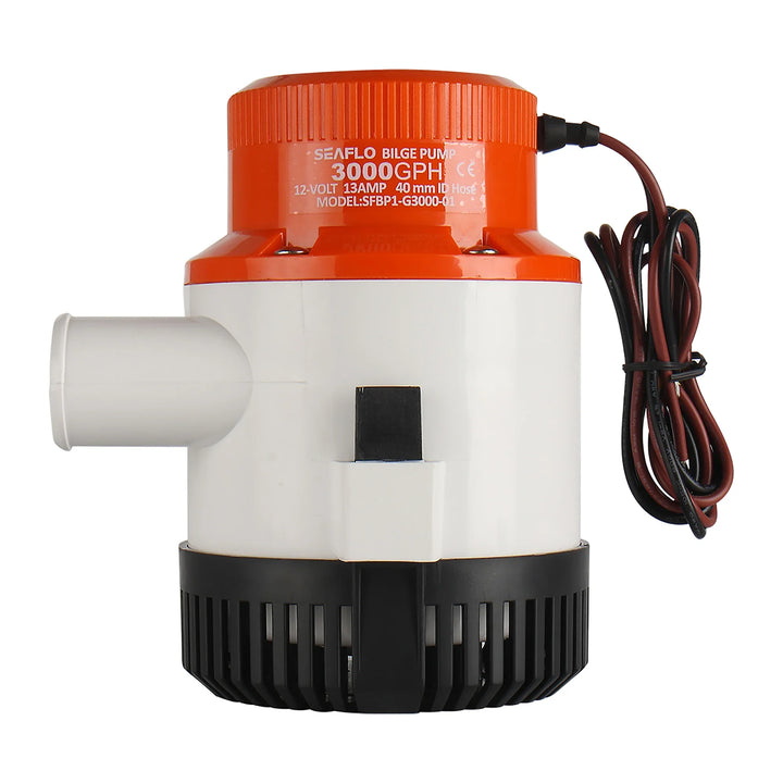 Seaflo 12V 3000GPH Marine Bilge Pump Non-Auto Submersible SFBP1-G3000-01 Boat