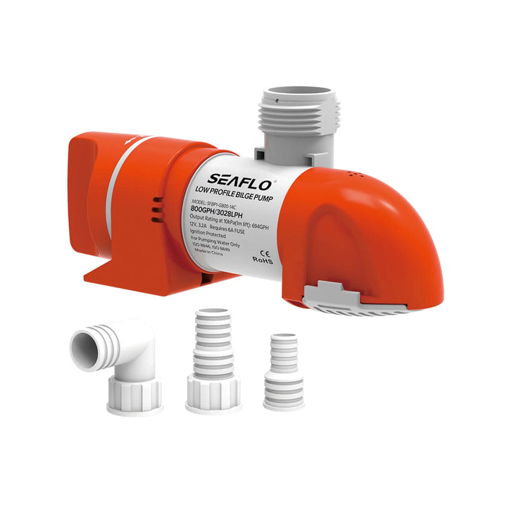 Seaflo 24V 1100GPH Low Profile Bilge Pump BP2G110014C Non-Auto Marine Boat