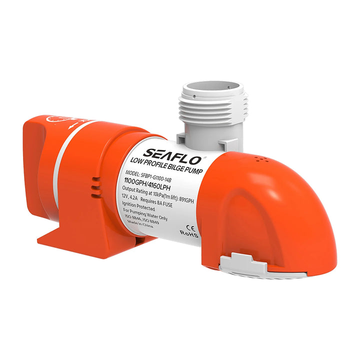 Seaflo  Low-Profile Automatic Bilge Pump 24V 1,100 GPH | 4Boats