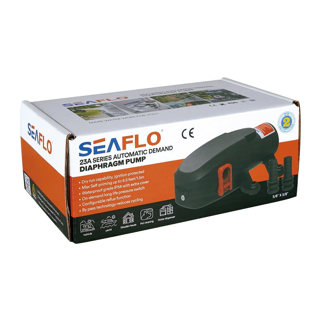 SEAFLO 12V Water Pressure Pump 1.9LPM 0.5GPM 70PSI DP100507023A Marine RV Sprayer