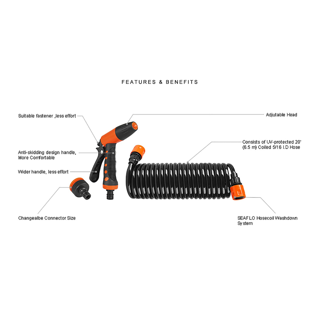 Seaflo  Hosecoil Wash-down System — 6.5 m Co | 4Boats