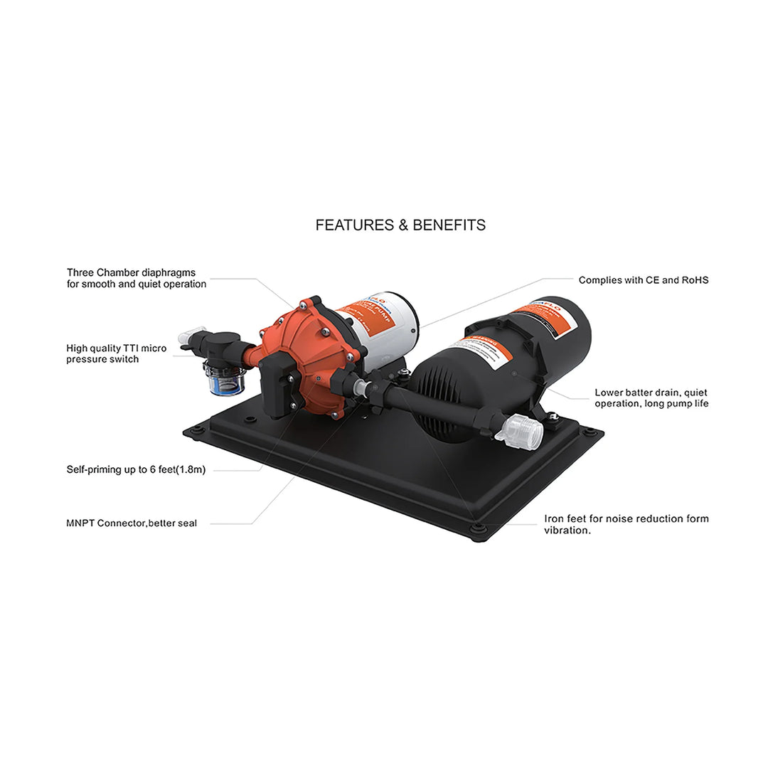 Seaflo 51 Series 12V Pump with 1.0 L Accumulator | 4Boats