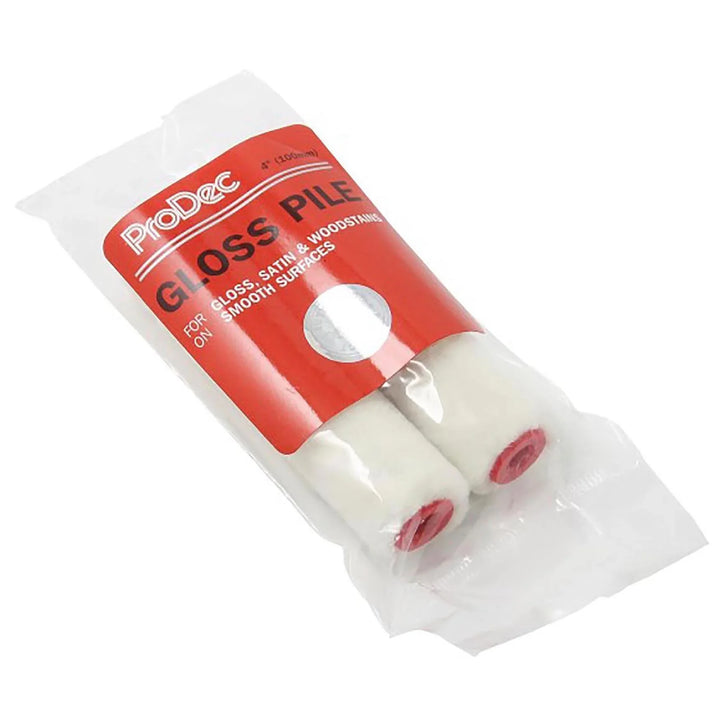 2pk 100 mm (4 in) gloss pile mini roller refills | 4Boats