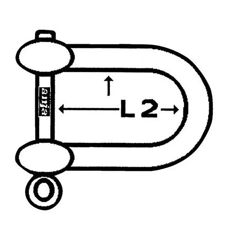 Talamex Shackle D 22 mm Galv.