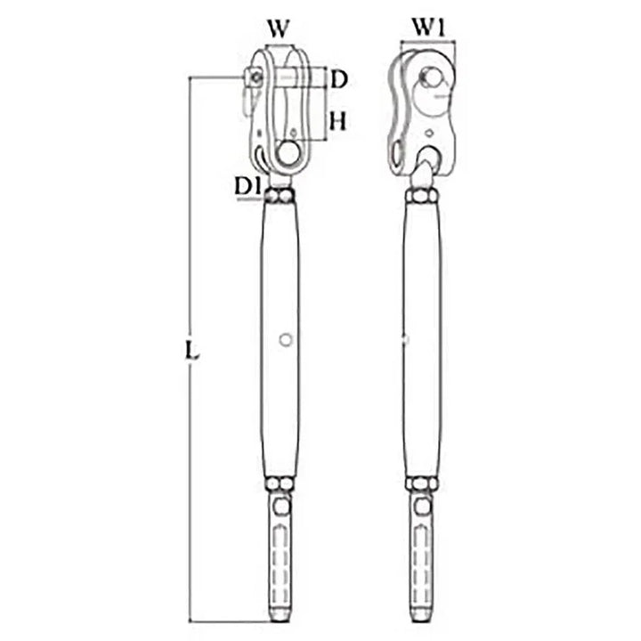 Talamex Riggingscrew With Toggle And Wire Terminal M10 Ø5 mm