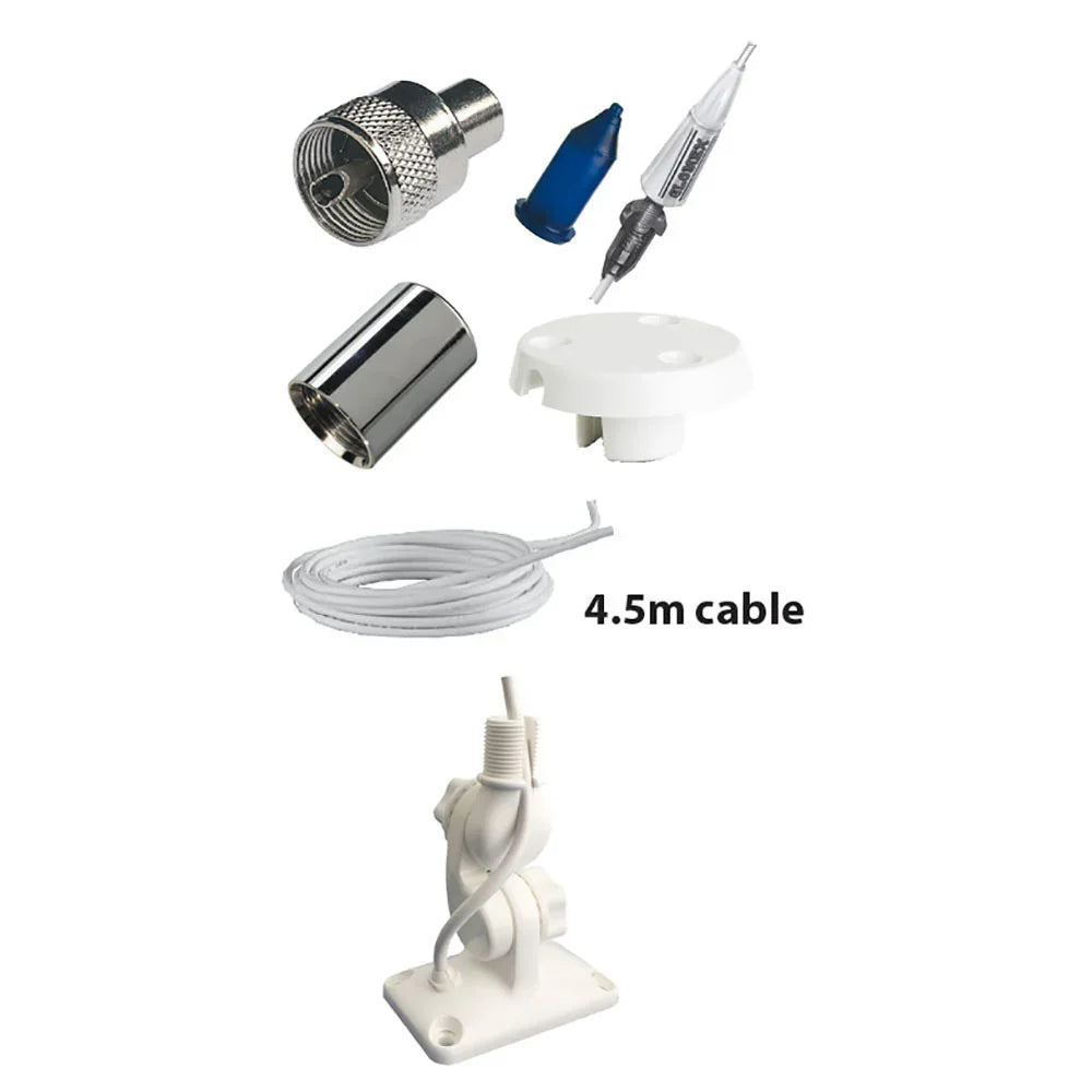 Glomex 0.9 m Fibreglass Whip - Full Kit | 4Boats