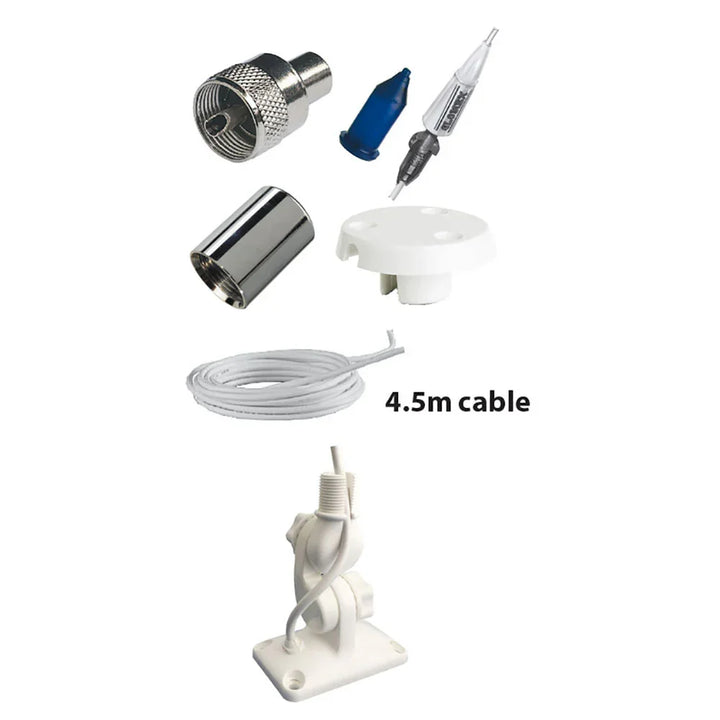 Glomex 0.9 m Fibreglass Whip - Full Kit | 4Boats