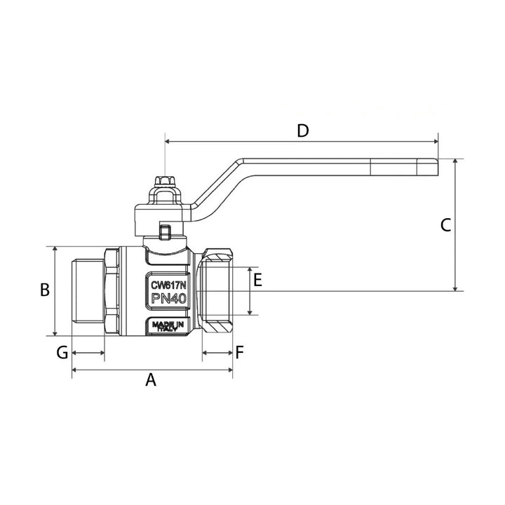 BlueGee Nickel 3/8 in Male/Female Lever Ball Valve | 4Boats