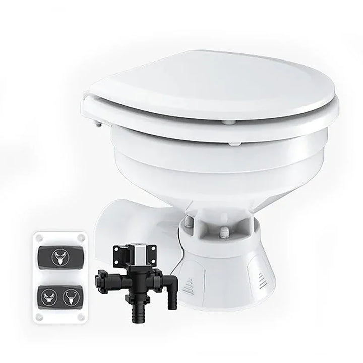 Seaflo Quiet Compact Fresh Water Electric Toilet | 4Boats
