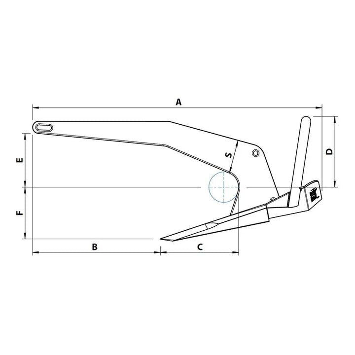 Rocna Galvanised Galvanised 70 kg Galvanised Anchor | 4Boats