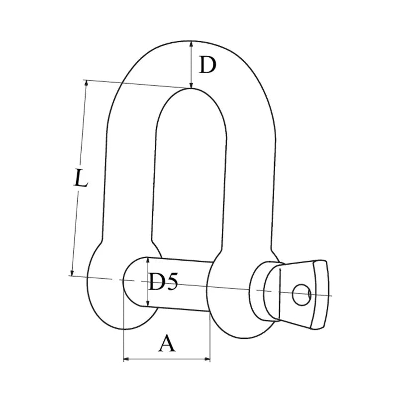 Talamex Shackle D Short 4 mm