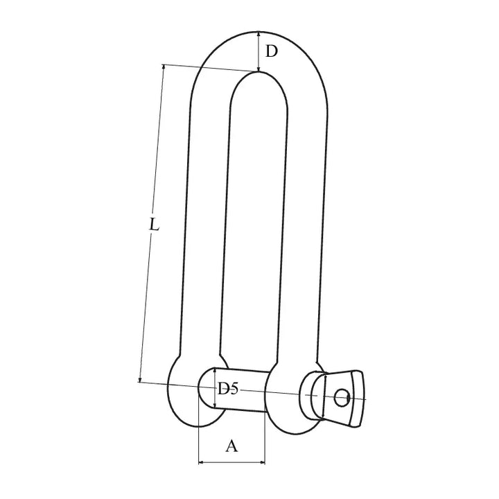 Talamex Shackle D Long 4 mm