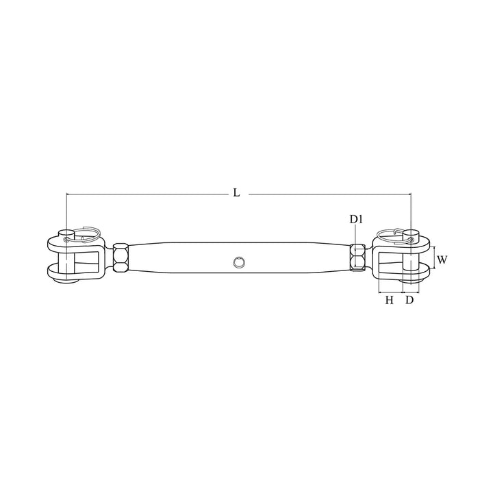 Talamex Riggingscrew Fork/Fork M5