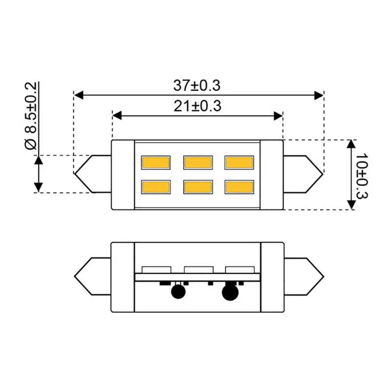 Talamex S-Led 3 Festoon 10-30V 37 mm Cw