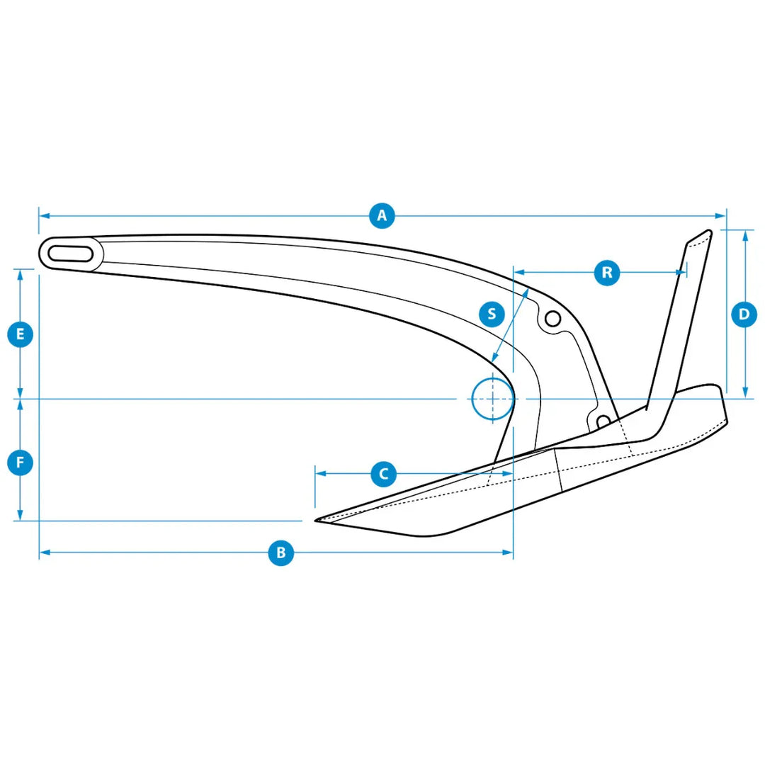 Rocna Mk2 Mk2 Mk2 Galvanised Anchor 4kg | 4Boats