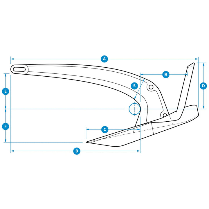 Rocna Mk2 Mk2 Mk2 Galvanised Anchor 12 kg | 4Boats