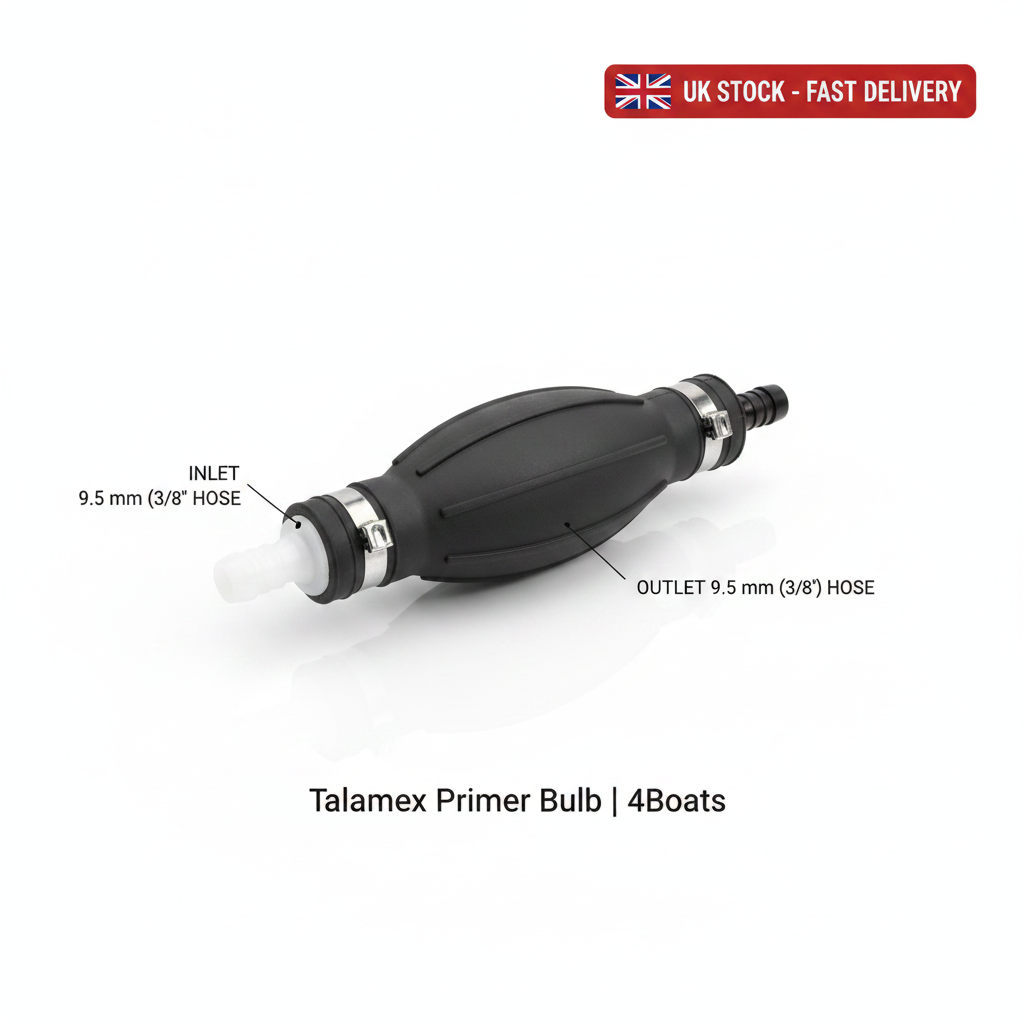 Talamex Primer Bulb — Large 9.5 mm (3/8") Hose | 4Boats - UK Stock image 1