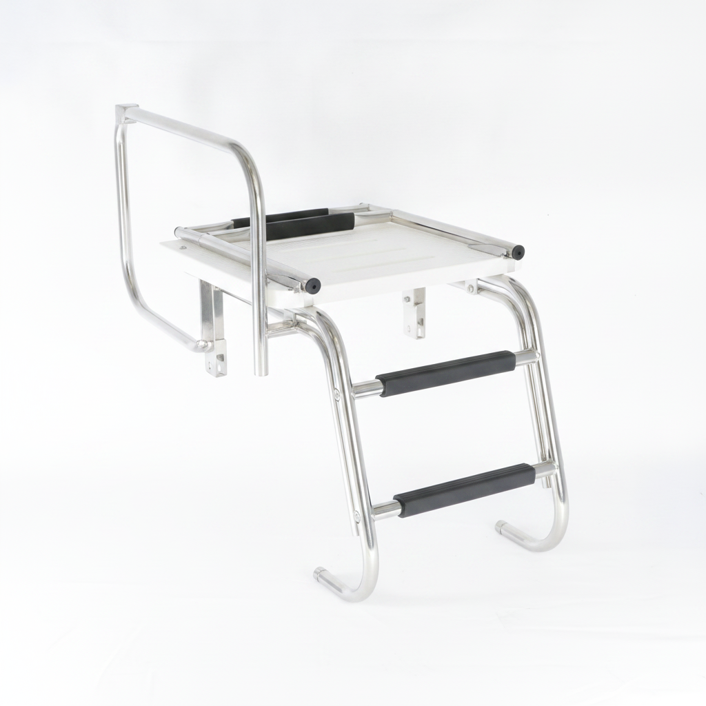 Swim Platform with Telescopic Boarding Ladder, 316 Stainless Steel, 2 Steps - Catalogue image 4