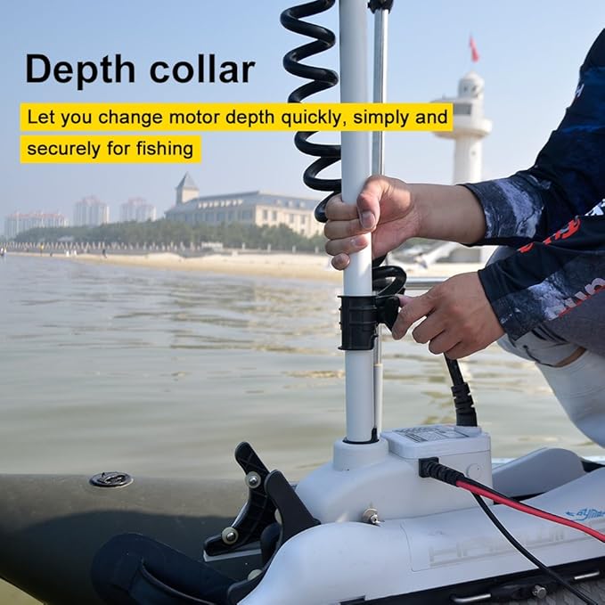 Haswing Cayman B GPS 55lbs 12V Bow Mount Trolling Motor - 54 inch Shaft - White