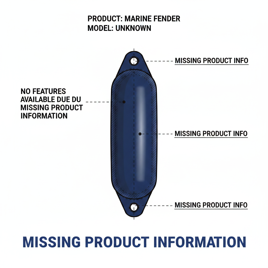 Talamex Star 0 Navy Boat Fender 10x40cm Inflatable Marine Vinyl - Technical specification image 2