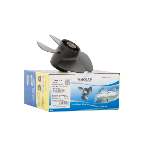 SOLAS 10 x 5 4-Blade High Thrust Propeller Yamaha 9.9-20hp Honda 8-20hp 8 Spline