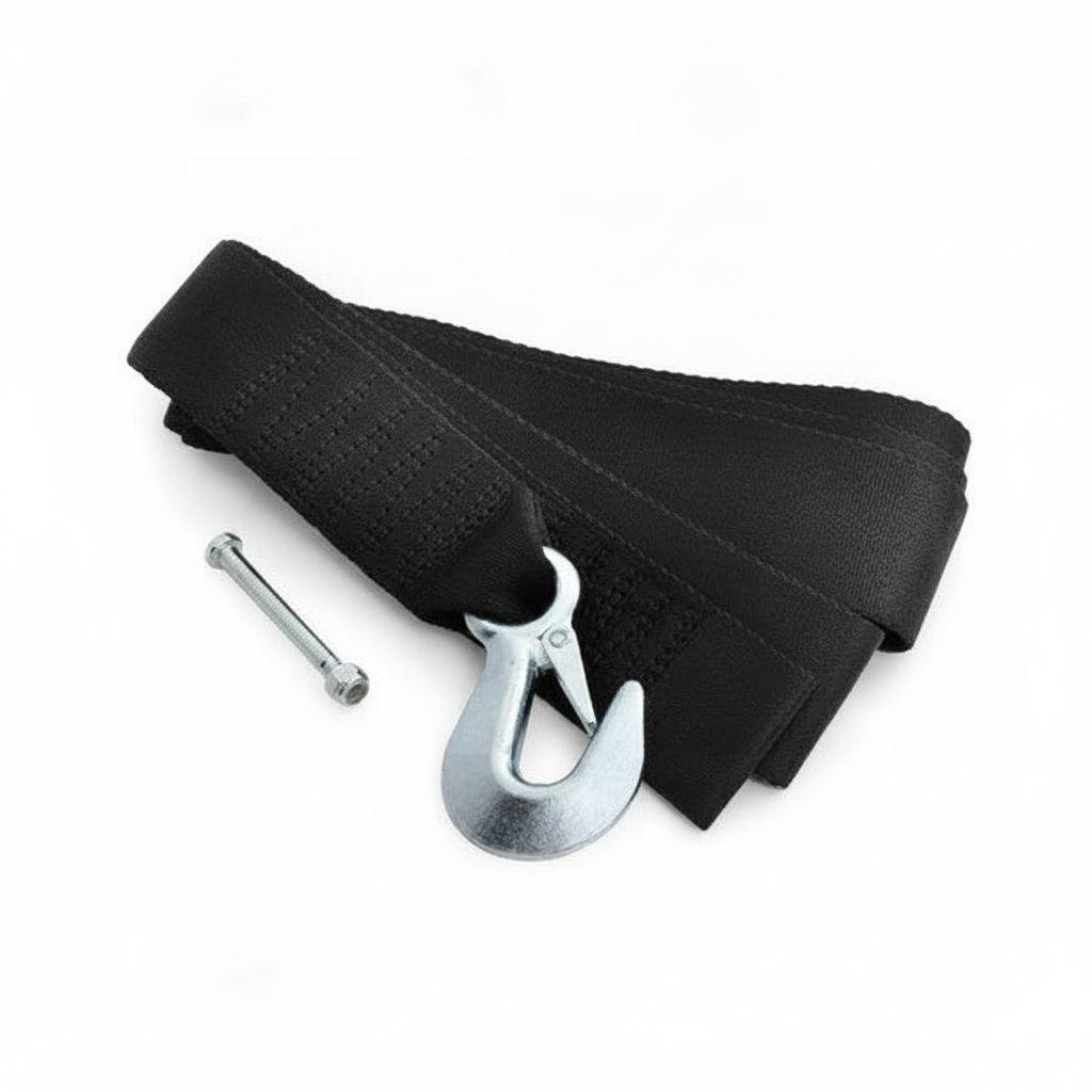 Boat Trailer Winch Strap 6m x 50mm Polyester with Mounting Bolt - Alternative angle image 2