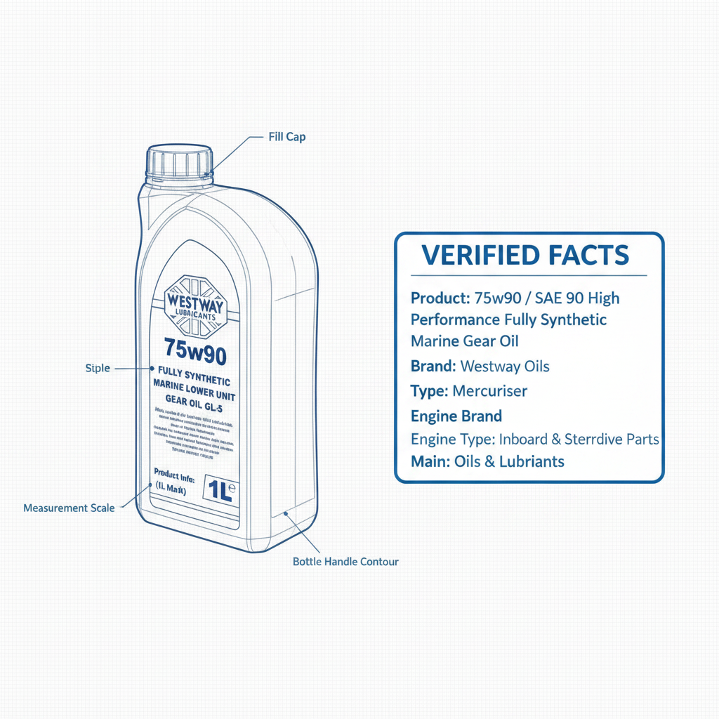 75w90 / SAE 90 High Performance Fully Synthetic Marine Gear Oil - Technical specification image 2