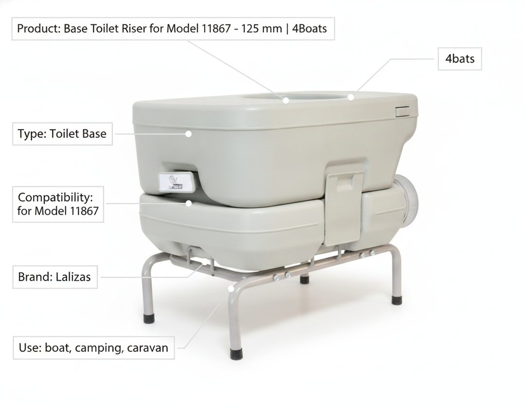 Base Toilet Riser for Model 11867 - 125 mm | 4Boats - UK Stock image 1