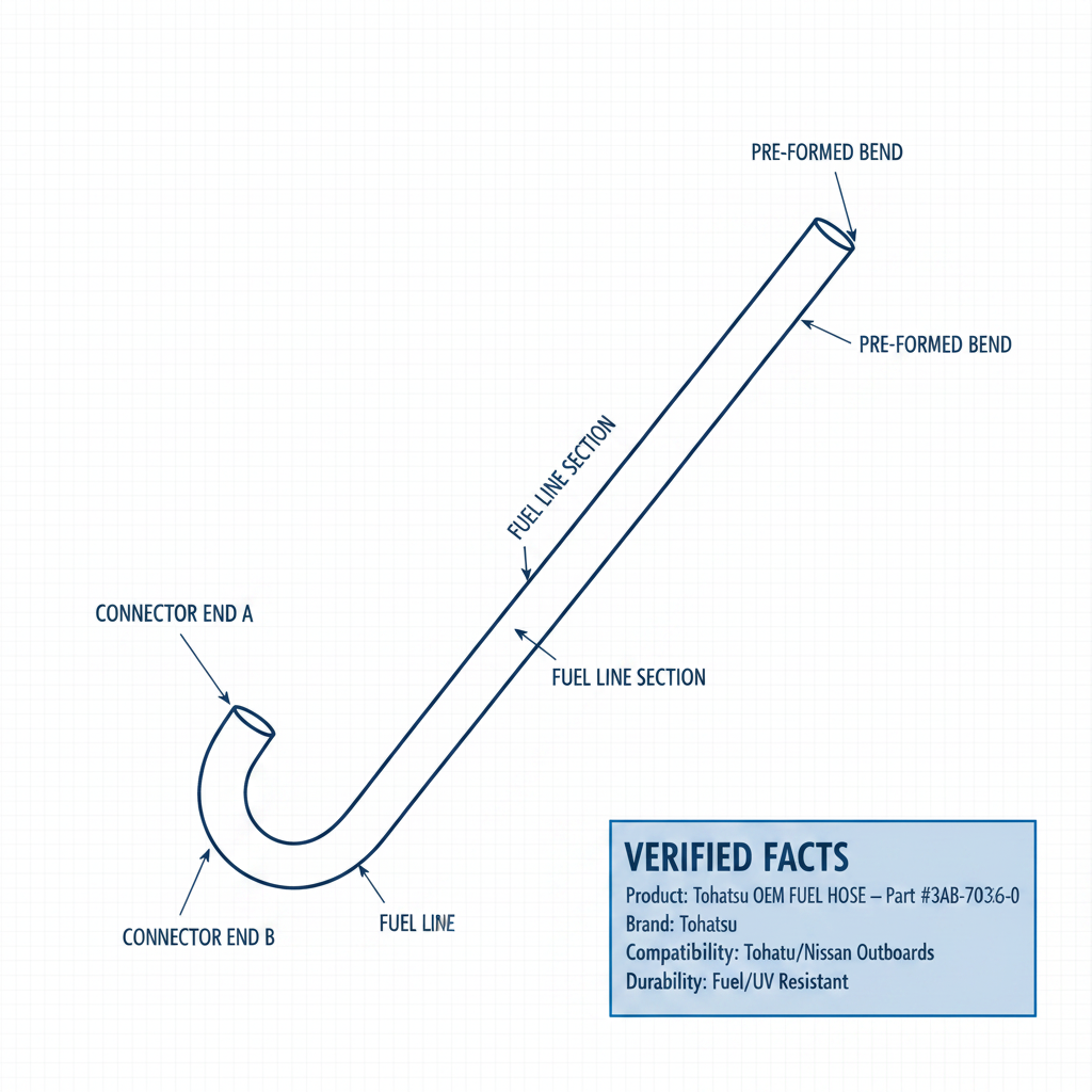 Tohatsu OEM FUEL HOSE — Part #3AB-70326-0 - Technical specification image 3