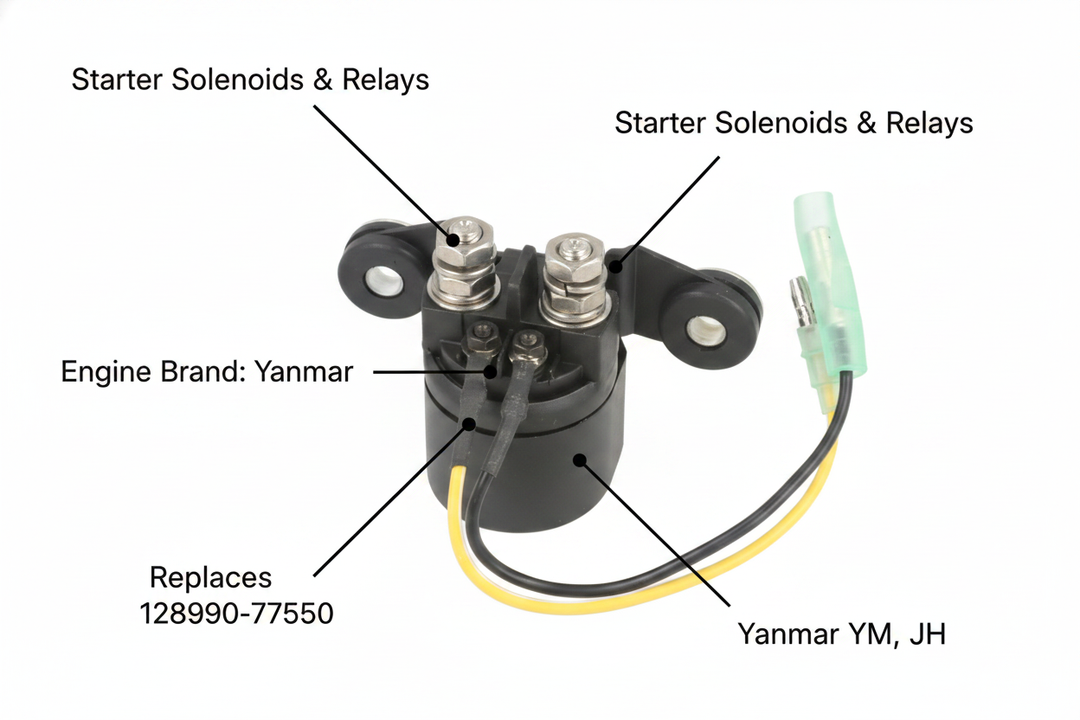 Starter Relay for Yanmar YM, JH replaces 128990-77550 - Technical specification image 2