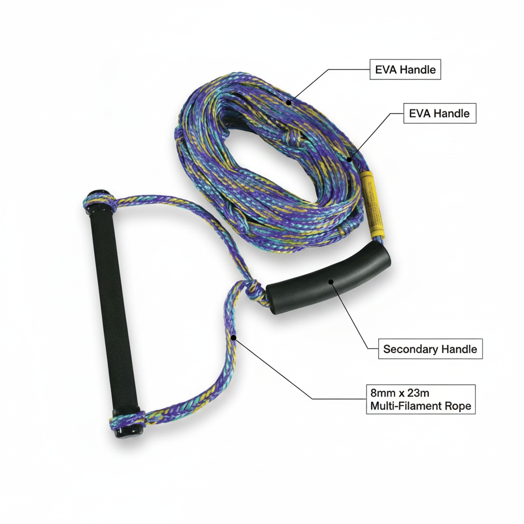 Water Action Ski Rope 8mm x 23m (5/16 in) | 4Boats - Technical specification image 2