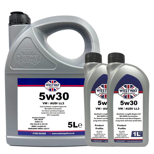 5W30 C3 Fully Synthetic Engine Oil VW Longlife 504.00 507.00 Mid SAPS