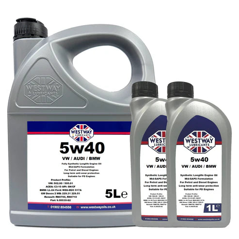 5W40 C3 Fully Synthetic Engine Oil 5L VW 505.01 BMW LL-04 MB 229.51 Renault