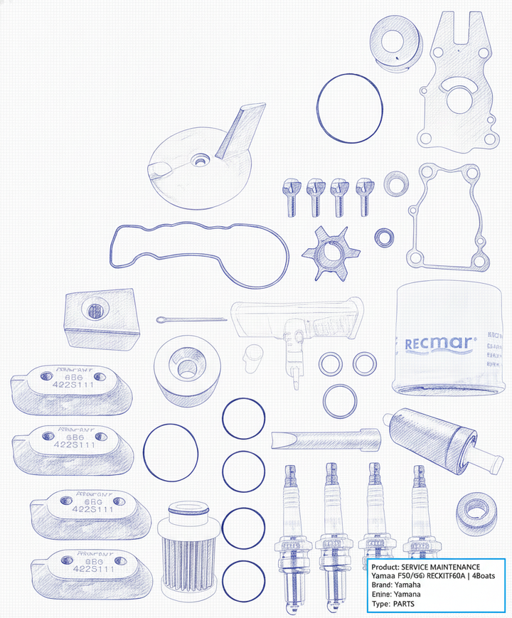 Yamaha F60F 2013-On service kit product image 5
