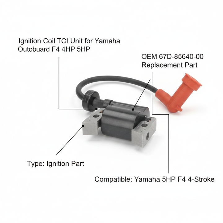 Ignition Coil TCI Unit for Yamaha Outboard F4 4HP 5HP 4-Stroke 67D-85640-00 - Technical specification image 2