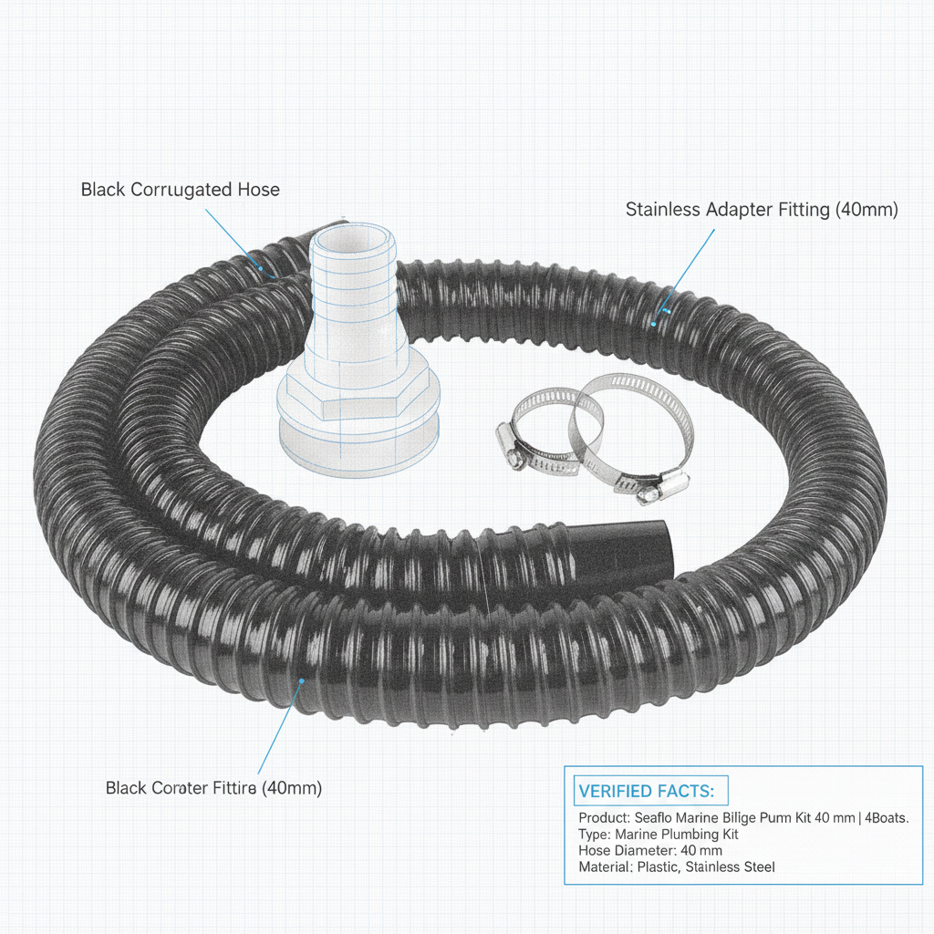 Seaflo Marine Bilge Pump Plumbing Kit 40 mm | 4Boats - Technical specification image 3