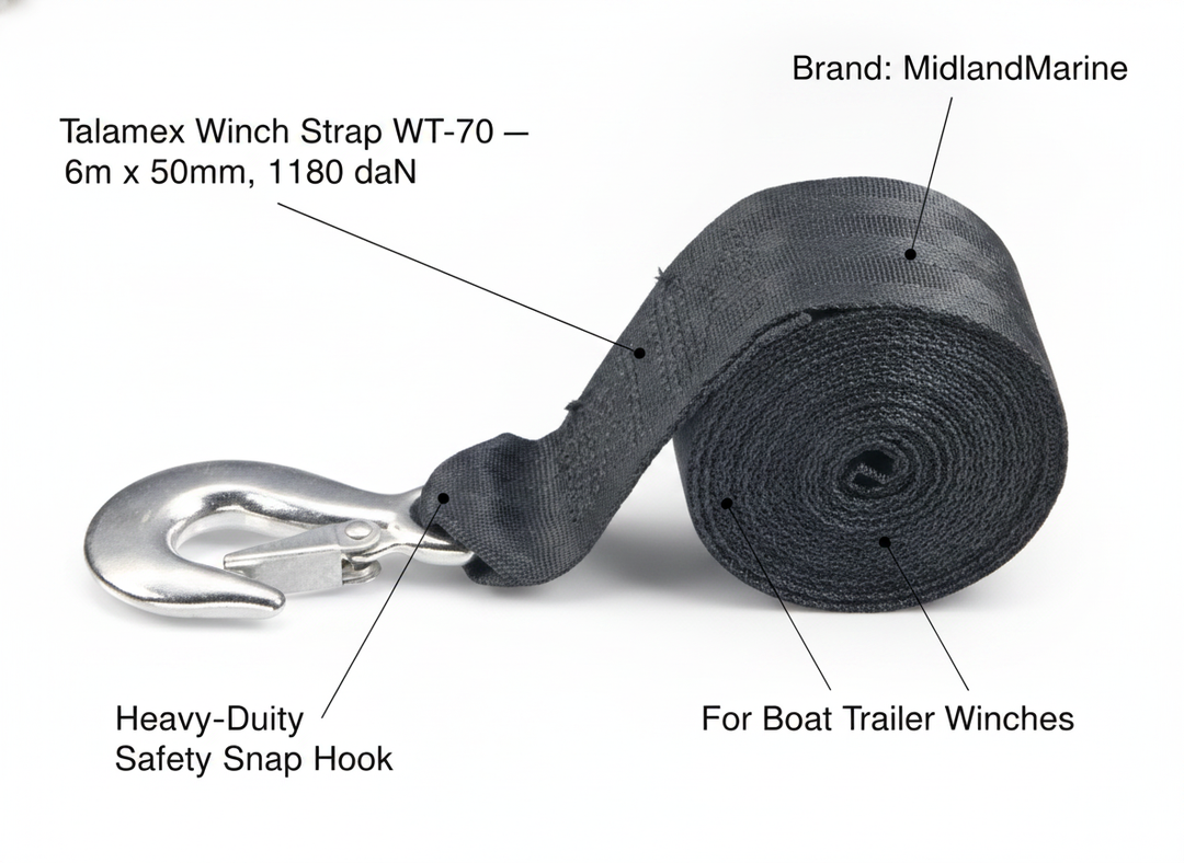 Talamex Winch Strap WT-70 — 6m x 50mm, 1180 daN | 4Boats - Technical specification image 2