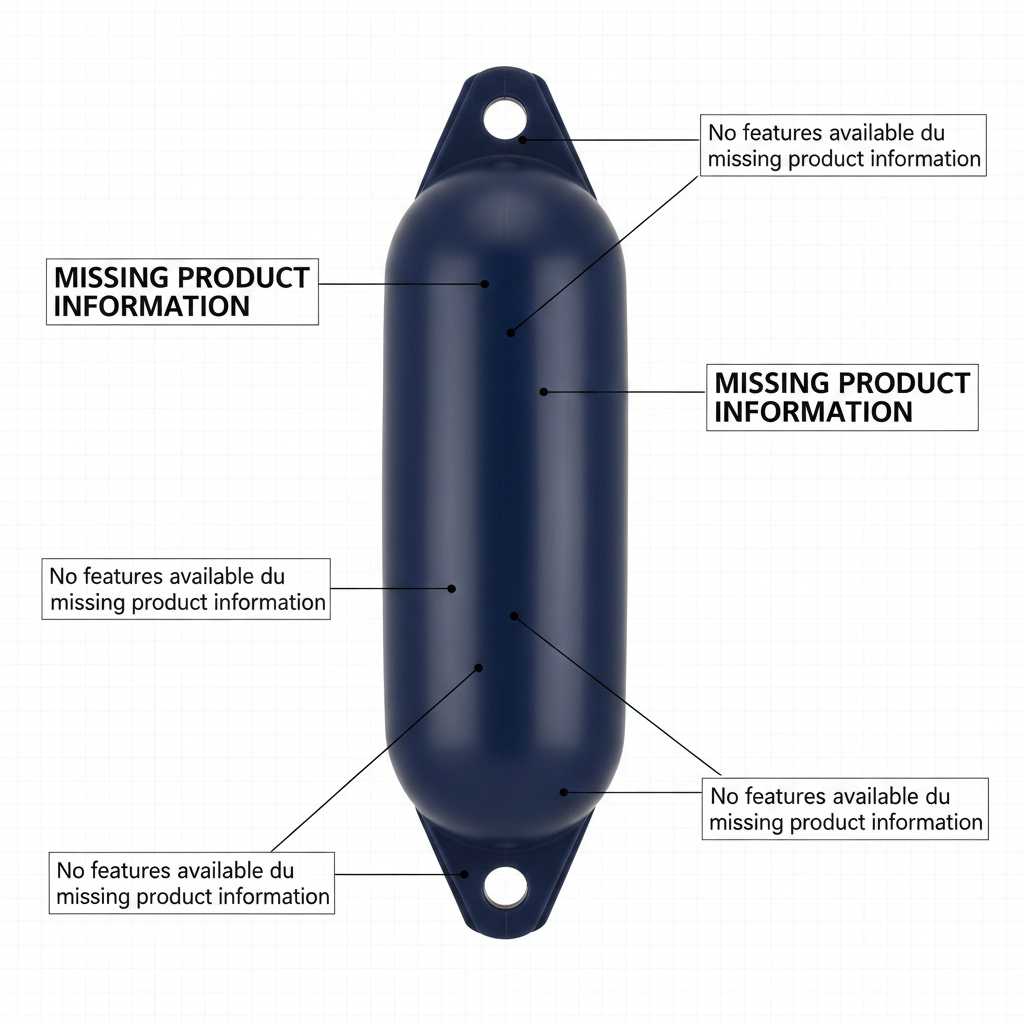 Talamex Star 0 Navy Boat Fender 10x40cm Inflatable Marine Vinyl - Technical specification image 4