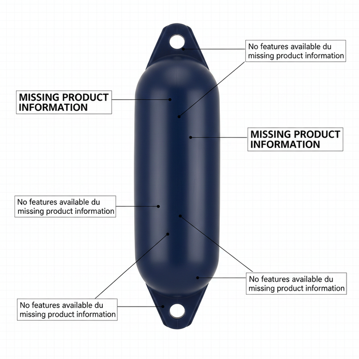 Talamex Star 0 Navy Boat Fender 10x40cm Inflatable Marine Vinyl - Technical specification image 4