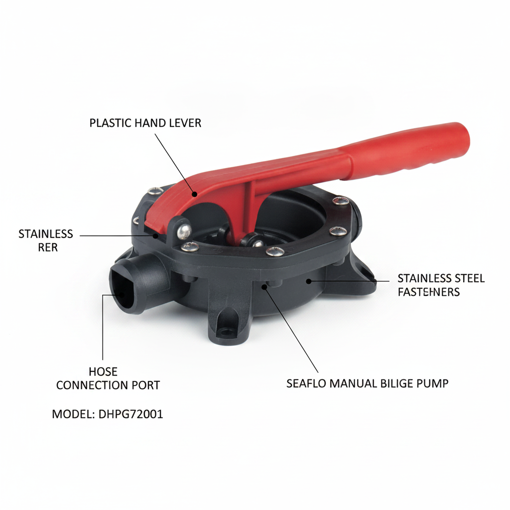 Seaflo Manual Plastic Bilge Pump Handle DHPG720 | 4Boats - Technical specification image 2