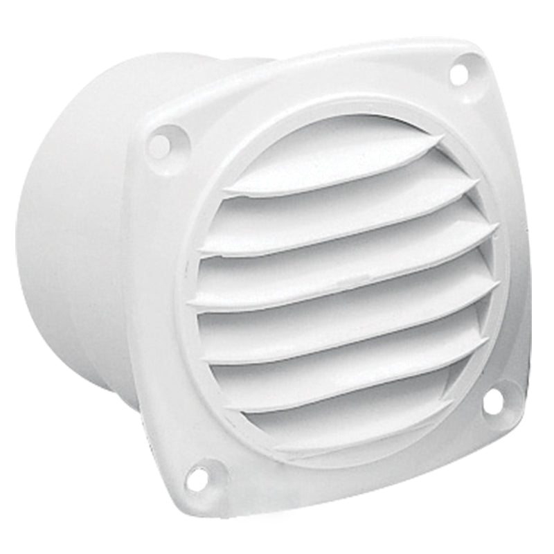 Round Vents + Flange (White)-Ø 70 - 82 x 82 mm