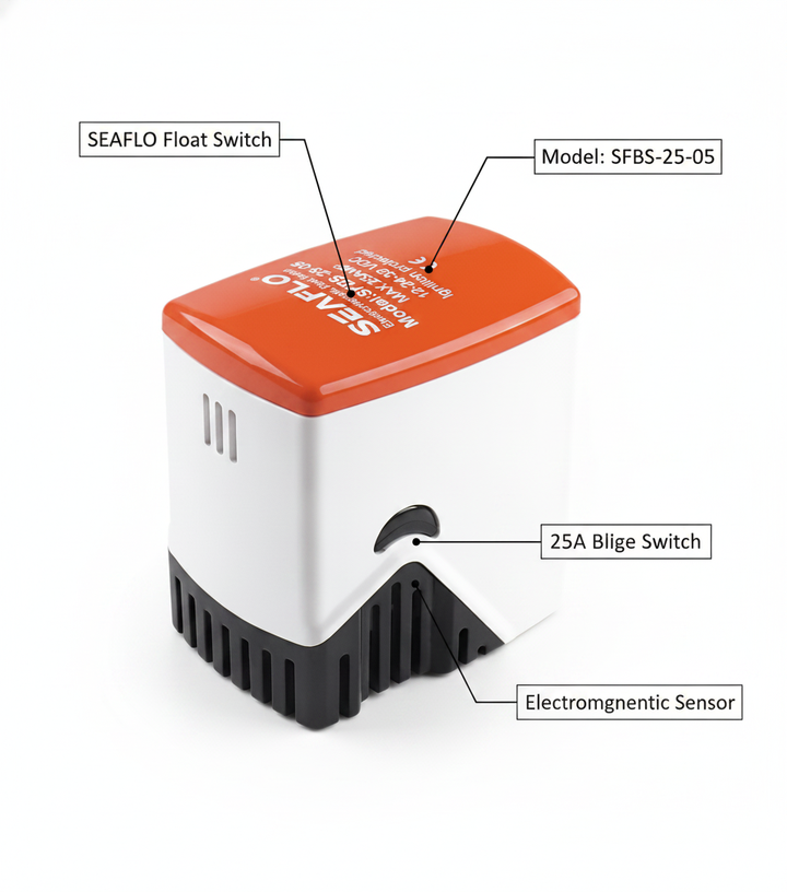 SEAFLO Float SFBS-25-05 25A Electromagnetic Bilge | 4Boats - Technical specification image 2