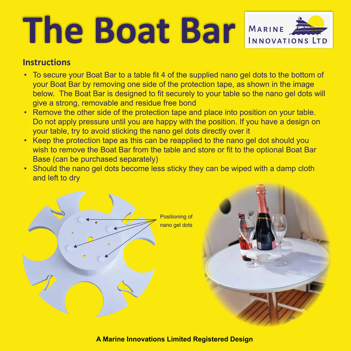 The Boat Bar - Holds up to 8 drinks and a bottle and fits to your table