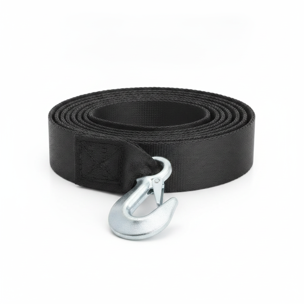 Boat Winch Strap 8m x 50mm for Boat Trailer Winch Strap with Hook - Studio image 1