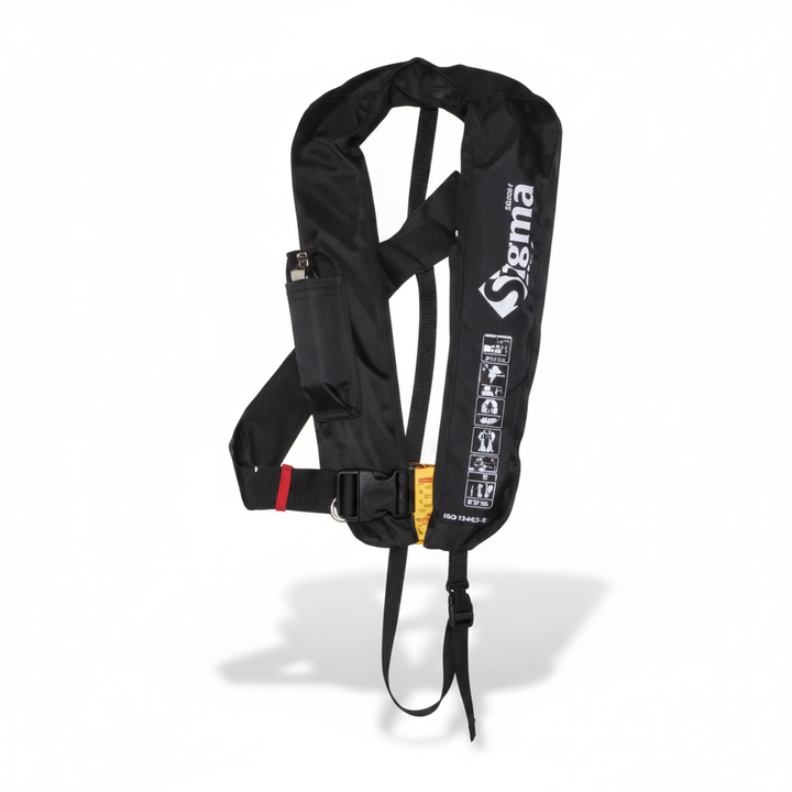Sigma 170N Automatic Lifejacket with D-ring & Crotch Strap ISO Black 72081 - Studio image 1